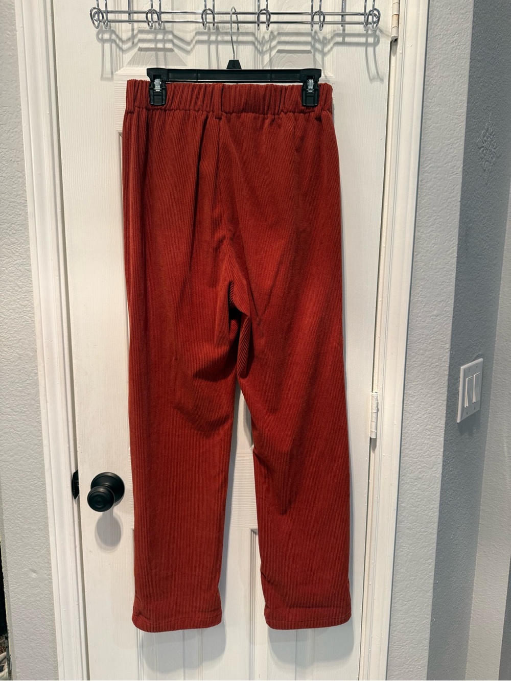 🧡Rust Orange Corduroy Wide Leg Pants | High Rise | Medium - Picture 4 of 5